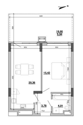 1-комнатная 49.51 м² в ЖК Містечко Підзамче от 28 988 грн/м², Львов