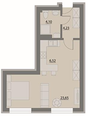 Студія 38.5 м² в Апарт-комплекс X-point від 21 500 грн/м², Київ