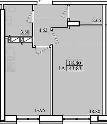1-комнатная 43.83 м² в ЖК Морской от 17 250 грн/м², г. Черноморск