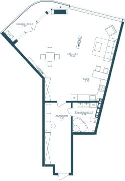 1-кімнатна 83.99 м² в ЖК KANDINSKY Odessa Residence від 51 421 грн/м², Одеса
