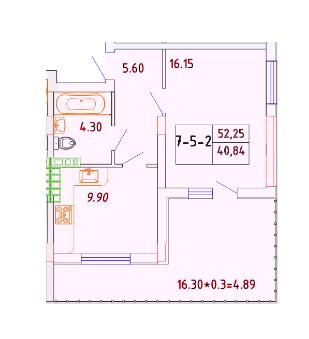 1-кімнатна 40.84 м² в ЖК Smart City від 24 050 грн/м², с. Крижанівка