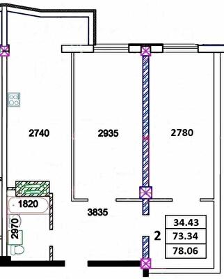 2-кімнатна 78.06 м² в ЖК Місто Мрій від 17 600 грн/м², Одеса