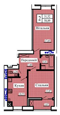 2-комнатная 58.89 м² в ЖК Новая Барселона от 15 700 грн/м², г. Ковель