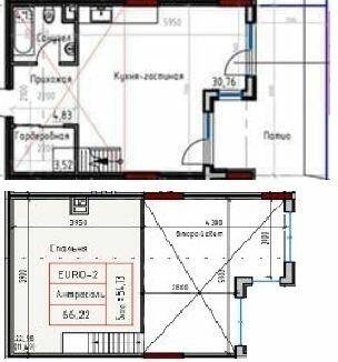 Дворівнева 66.21 м² в ЖК Простір+ на Дачній від 31 250 грн/м², Одеса