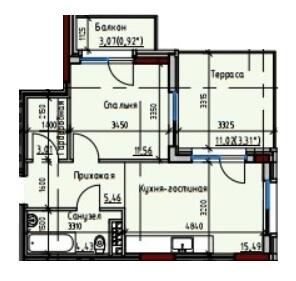 1-кімнатна 44.18 м² в ЖК Простір+ на Дачній від 31 250 грн/м², Одеса
