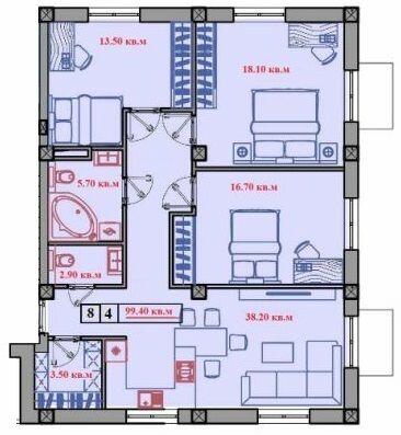 3-кімнатна 99.4 м² в ЖК Малий Марсель 2 від 20 500 грн/м², с-ще Ліски