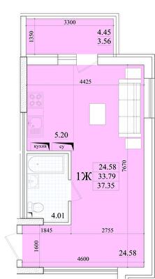 1-кімнатна 37.35 м² в ЖК Акварель-2 від 17 450 грн/м², Одеса