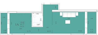 2-кімнатна 55.13 м² в ЖК Акварель-2 від 17 150 грн/м², Одеса