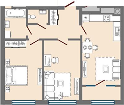 2-комнатная 70.78 м² в ЖК Greenville Park Lviv от 27 950 грн/м², Львов