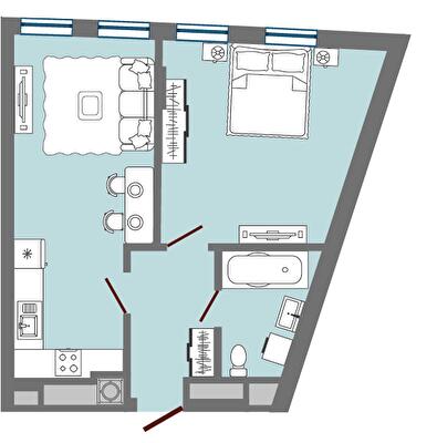 1-комнатная 45.19 м² в ЖК Greenville Park Lviv от 29 150 грн/м², Львов