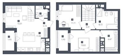 Дворівнева 81.02 м² в ЖК Safe Town від 36 700 грн/м², Львів