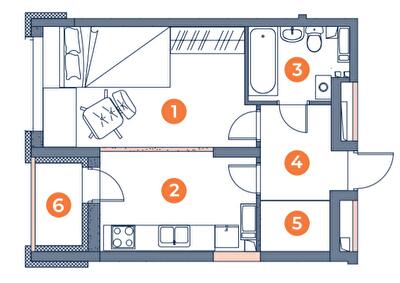 1-кімнатна 38.18 м² в ЖК Orange City від 29 600 грн/м², Київ