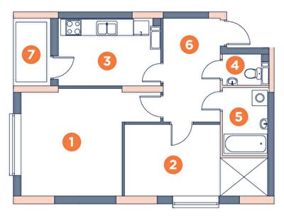 2-кімнатна 57.9 м² в ЖК Orange City від 28 500 грн/м², Київ