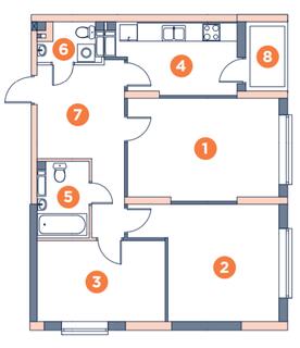 3-кімнатна 78.59 м² в ЖК Orange City від 28 000 грн/м², Київ