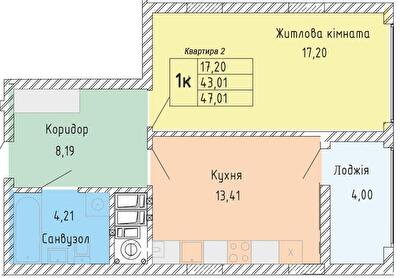 1-кімнатна 47.01 м² в ЖК Стрийська 45. Перша лінія від 23 600 грн/м², Львів