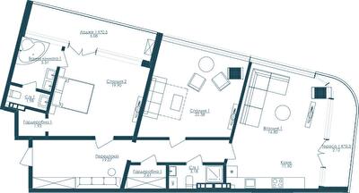 2-кімнатна 112.3 м² в ЖК KANDINSKY Odessa Residence від 47 689 грн/м², Одеса