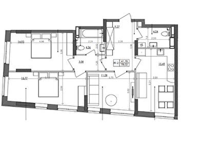 3-кімнатна 86 м² в ЖК Svitlo Park від 32 853 грн/м², Київ