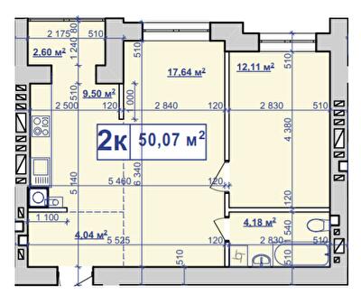 2-кімнатна 50.07 м² в ЖК Парковий маєток від 11 500 грн/м², Івано-Франківськ