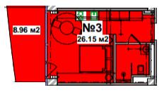 1-кімнатна 26.15 м² в Апарт-комплекс Resort Medical Park від 90 750 грн/м², с. Поляниця