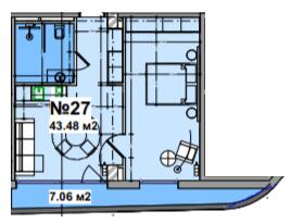 2-комнатная 43.48 м² в Апарт-комплекс Resort Medical Park от 101 350 грн/м², с. Поляница