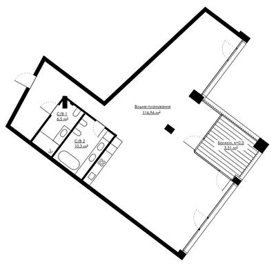 Свободная планировка 137.27 м² в ЖК ANDRIYIVSKY City Space от 103 874 грн/м², Киев