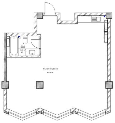 2-комнатная 64.71 м² в ЖК KYIVPROEKT City Space от 115 953 грн/м², Киев