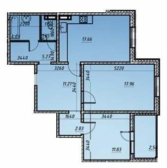 2-кімнатна 75.28 м² в ЖК Navigator 2 від 23 000 грн/м², Київ