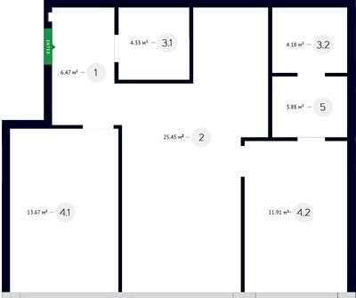 2-кімнатна 69.89 м² в ЖК White Lines від 65 000 грн/м², Київ