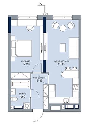 1-комнатная 51.16 м² в ЖК Новый Автограф от 44 800 грн/м², Киев