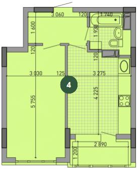 1-комнатная 42.77 м² в ЖК Паркове місто от 30 200 грн/м², Киев