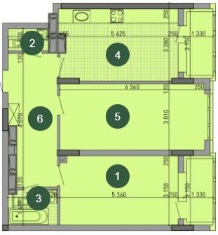 2-комнатная 77.92 м² в ЖК Паркове місто от 38 200 грн/м², Киев