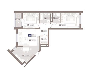 3-кімнатна 95.6 м² в ЖК Лук'янівський каскад від 41 324 грн/м², Київ