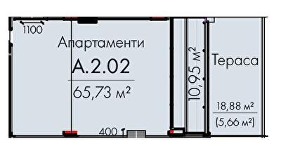 Свободная планировка 65.73 м² в ЖК Avenue 25 от 46 400 грн/м², Днепр