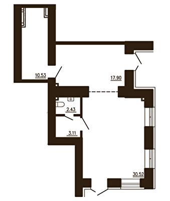 Торговельне приміщення 65 м² в ЖК Чайка від 17 000 грн/м², с. Чайки
