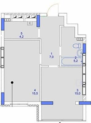 1-комнатная 46.9 м² в ЖК Садочок от 28 000 грн/м², с. Новоселки