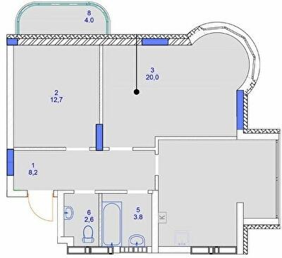 2-комнатная 65.1 м² в ЖК Садочок от 24 500 грн/м², с. Новоселки