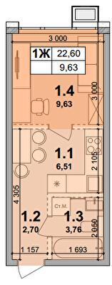 1-кімнатна 22.6 м² в ЖК Petrivsky Residence від 29 000 грн/м², с. Святопетрівське