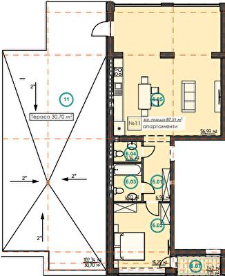 1-кімнатна 118.21 м² в ЖК Hygge Home від 21 000 грн/м², м. Ірпінь