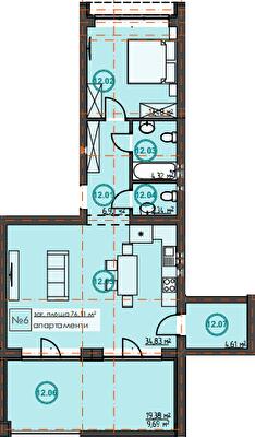 1-кімнатна 76.11 м² в ЖК Hygge Home від 21 000 грн/м², м. Ірпінь