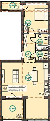 1-кімнатна 80.77 м² в ЖК Hygge Home від 21 000 грн/м², м. Ірпінь