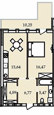 1-комнатная 59.7 м² в ЖК Premier Tower от 30 050 грн/м², Винница