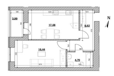 1-кімнатна 51.07 м² в ЖК Шенген від 21 083 грн/м², Львів