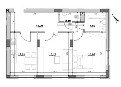 2-комнатная 64.84 м² в ЖК Ріел Сіті от 20 872 грн/м², Львов