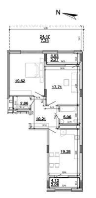 2-комнатная 86.41 м² в ЖК Містечко Підзамче от 24 521 грн/м², Львов