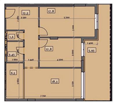 3-кімнатна 76.32 м² в ЖК Crystal від 23 150 грн/м², Ужгород
