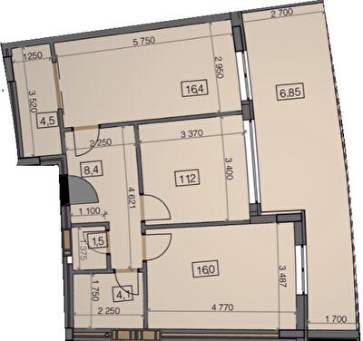 2-кімнатна 68.82 м² в ЖК Crystal від 23 150 грн/м², Ужгород