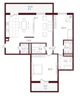 3-кімнатна 131.4 м² в ЖК Корона Ренессанса від 20 800 грн/м², Запоріжжя