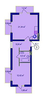 1-кімнатна 50.96 м² в ЖК на вул. Організаторська, 4а від 27 000 грн/м², Київ