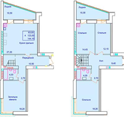 Двухуровневая 144.1 м² в ЖК Европейский от 25 000 грн/м², Полтава