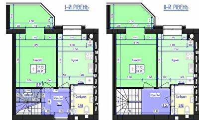 Двухуровневая 83.31 м² в ЖК Кришталеве озеро от 16 000 грн/м², Черновцы